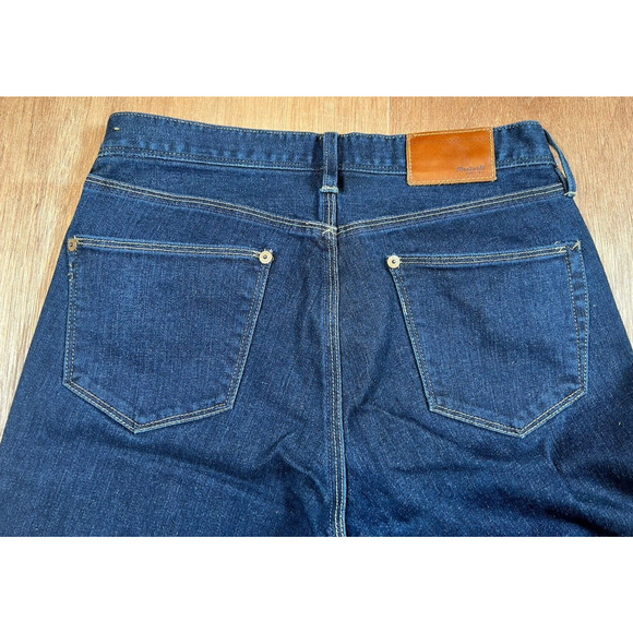 Madewell Women's Jeans Straight Bootlegger Dark Wash Denim Size 26X 32 Blue Low - Picture 5 of 15